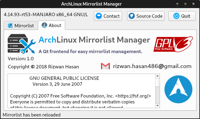 ArchLinux Mirrorlist Manager