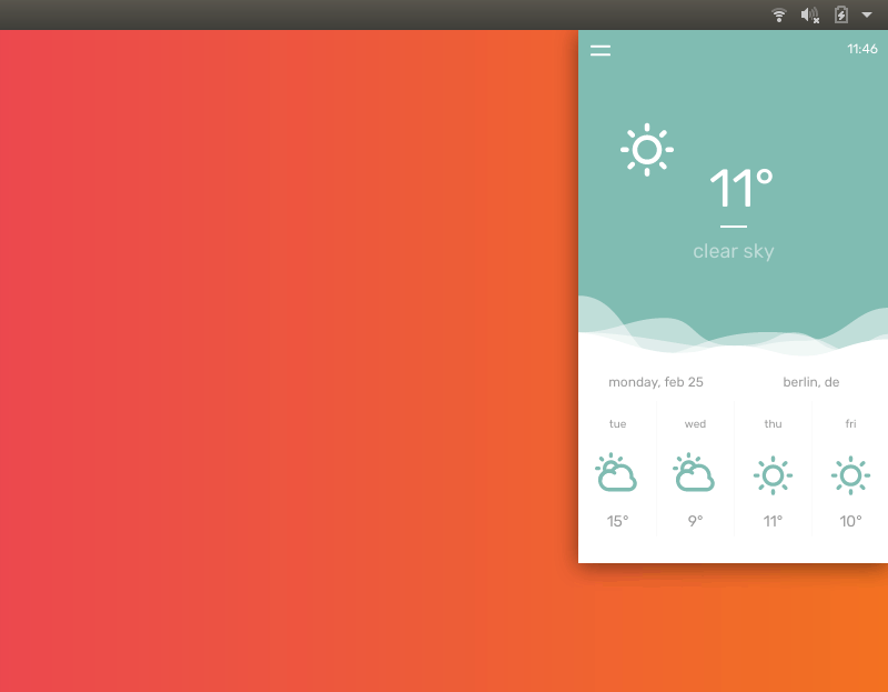 Temps Weather App UI