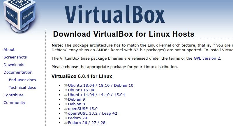 VirtualBox Linux Download