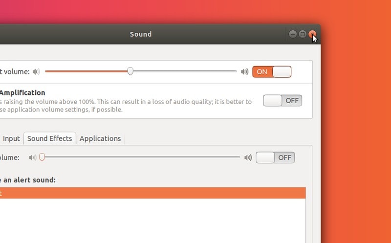 Close Settings Menu Ubuntu 18.04