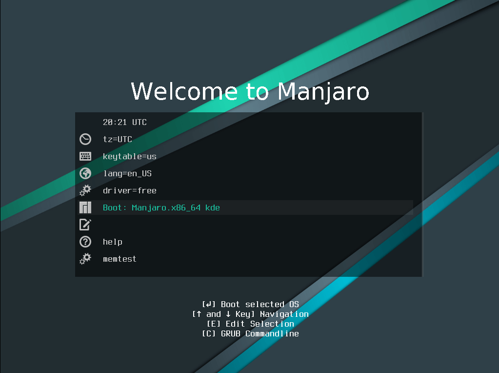 manjaro linux grub installer