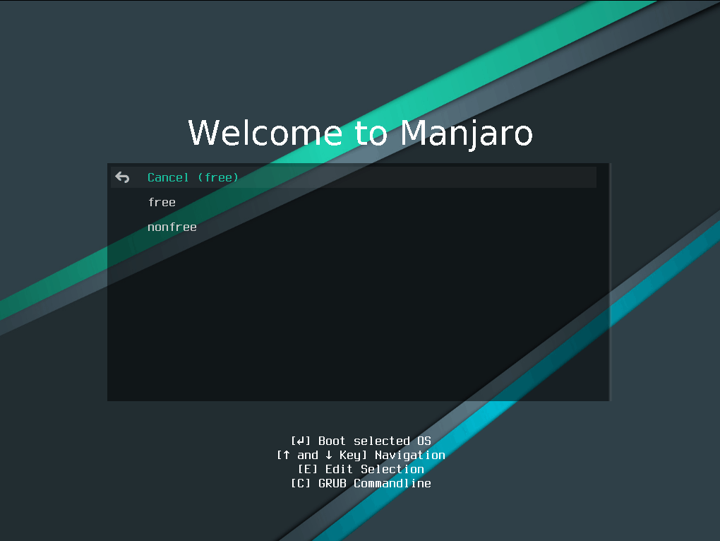 manjaro linux grub drivers