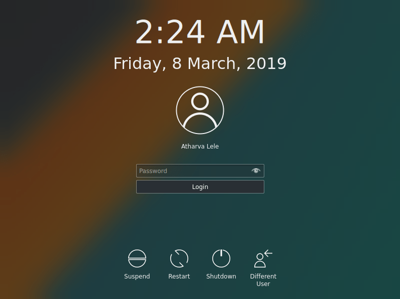 manjaro lockscreen kde