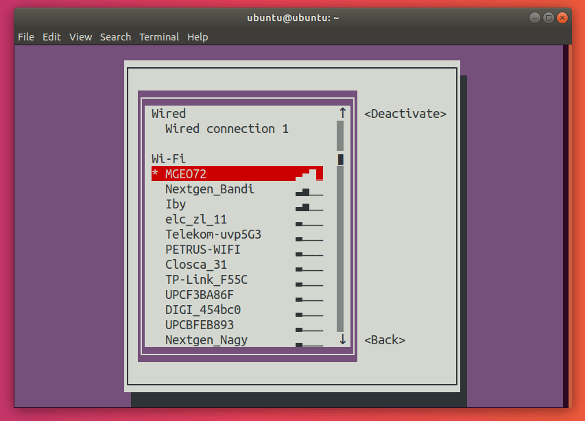 Select your connection in the nmtui connections menu.