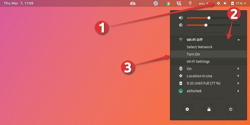 Restarting network in Ubuntu