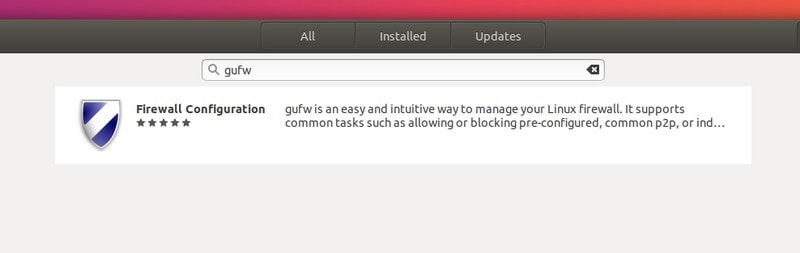 Search for GUFW in the Ubuntu Software Center