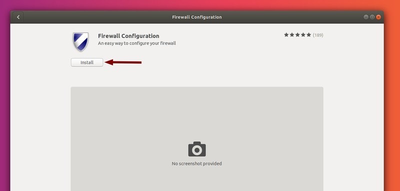 Install GUFW from the Ubuntu Software Center