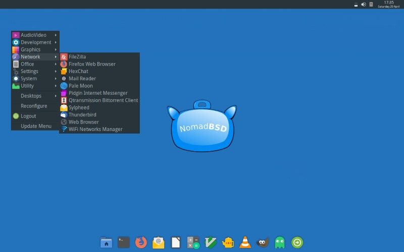 NomadBSD Openbox Menu