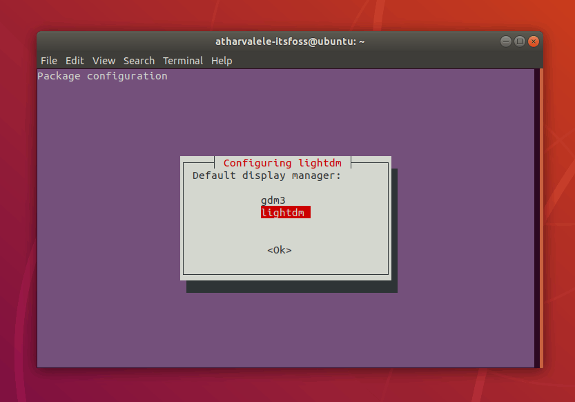 selecting display manager in Ubuntu