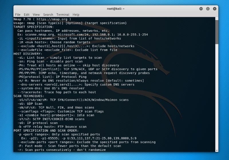 Kali Linux Nmap