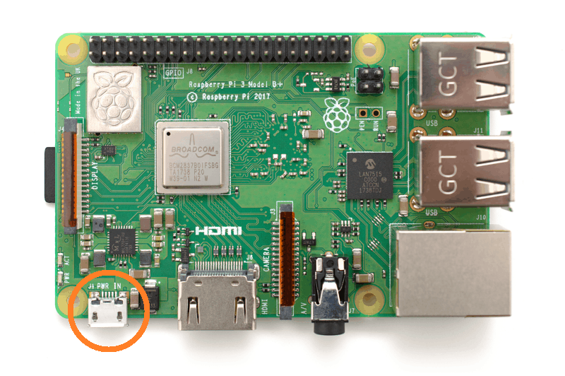 Raspberry Pi 3 Microusb