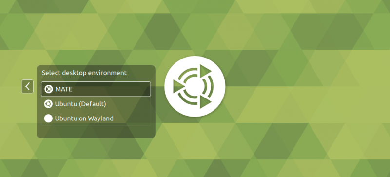 Select MATE desktop environment in Ubuntu
