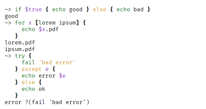 Elvish Control Structures