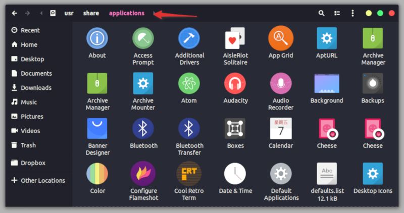 Application Shortcuts In Ubuntu