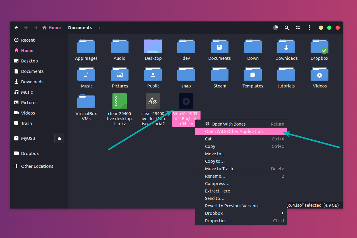 how to download windows 10 on linux without usb