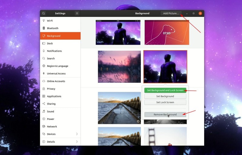 New Background Setting Ubuntu 19.10