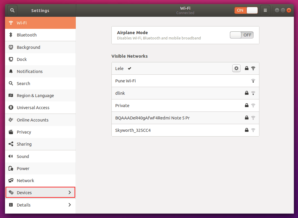 Ubuntu Scrolling Settings Devices