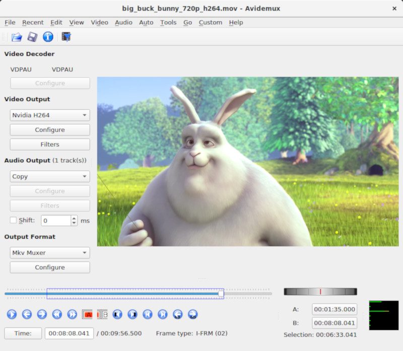 Avidemux open source video editor