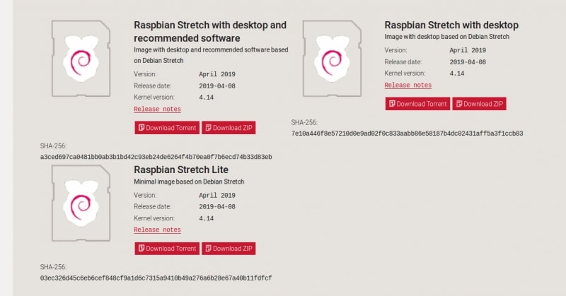 Raspbian Variants