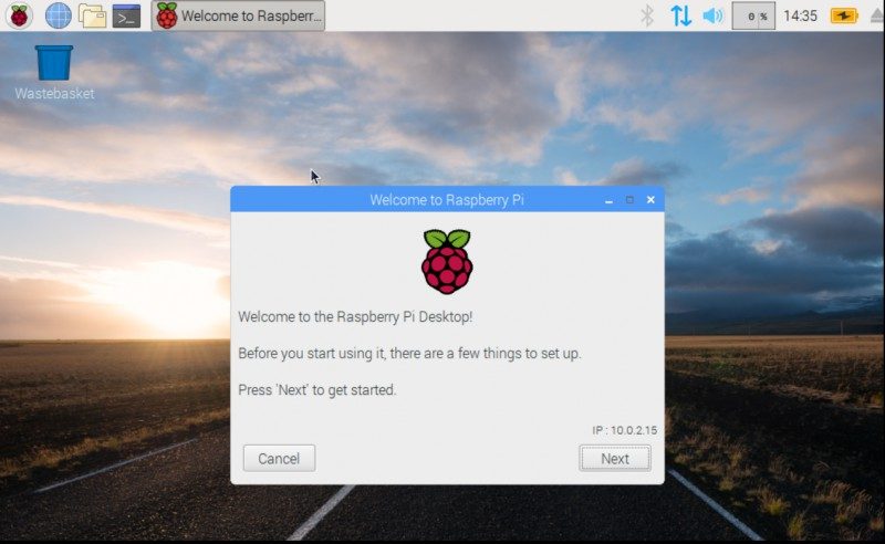 Raspbian Home Screen 1