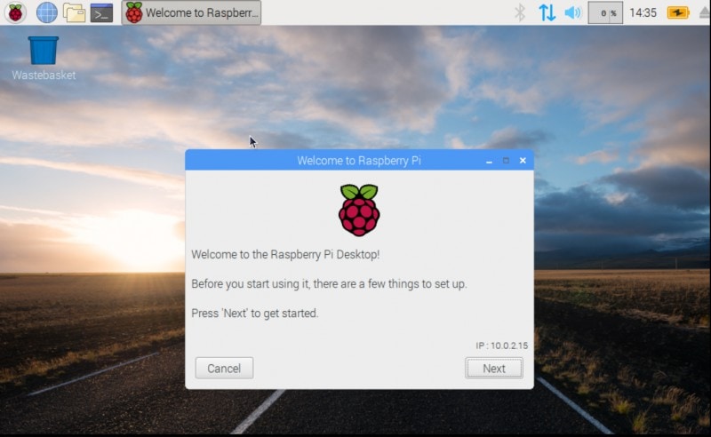 Raspbian Home Screen