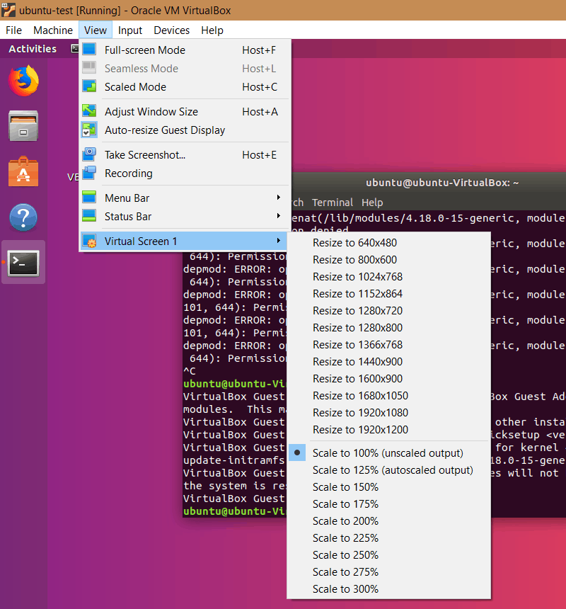 Change Virtual Screen Resolution