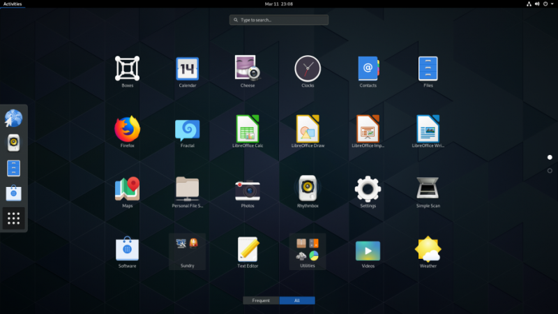 Gnome Desktop Fedora