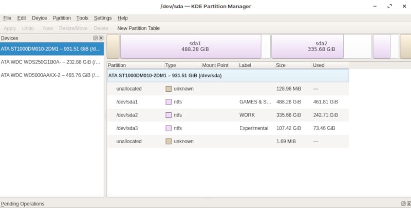 Kde Partition Manager