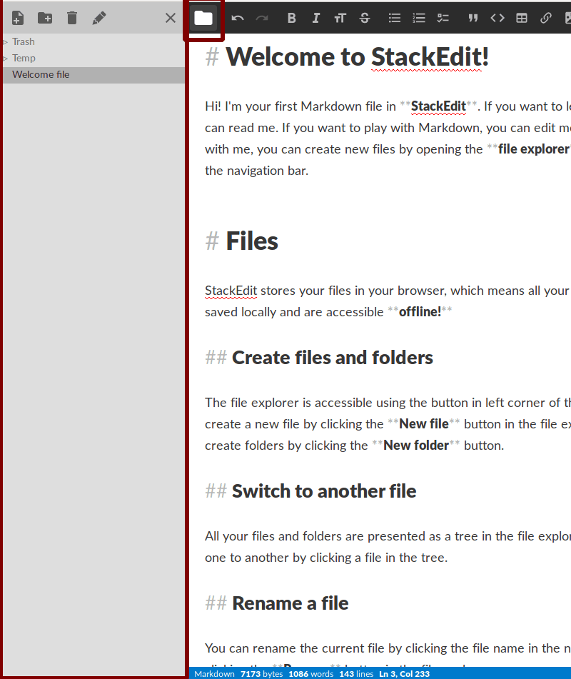 StackEdit Explorer