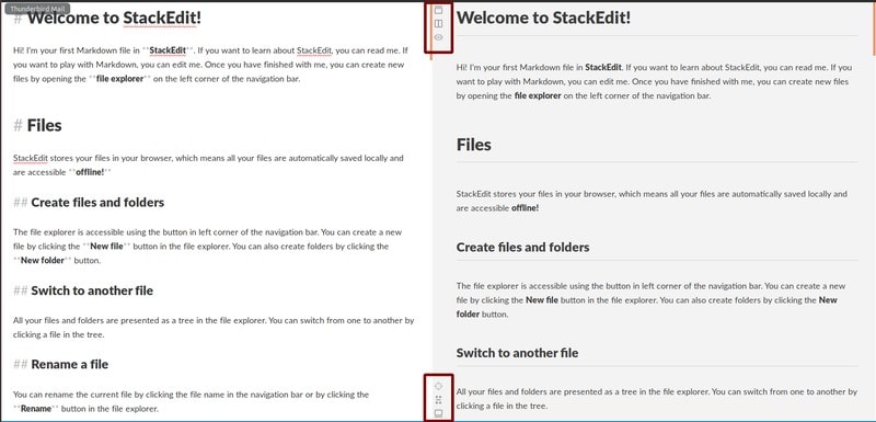 StackEdit Main Screen