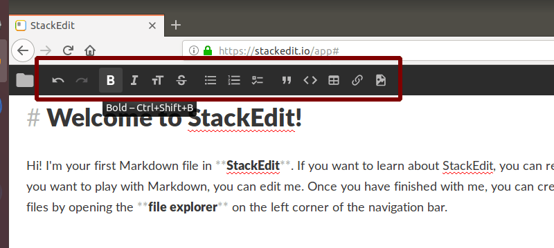 StackEdit WYSIWYG Controls