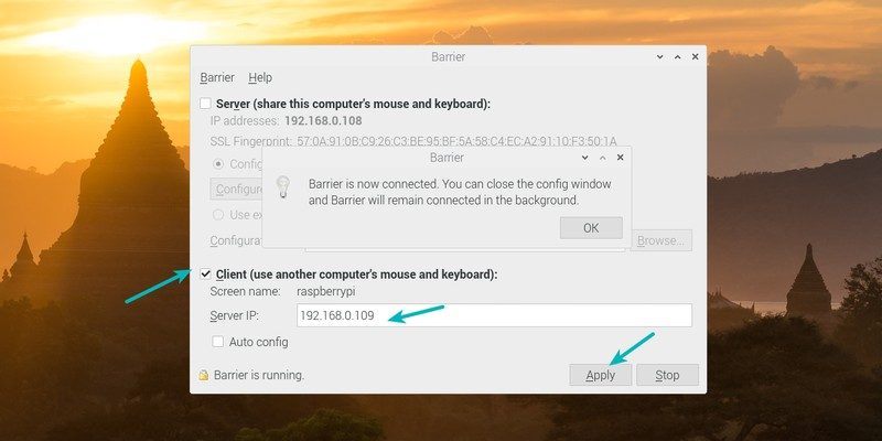 Setup Barrier Client on Raspberry Pi