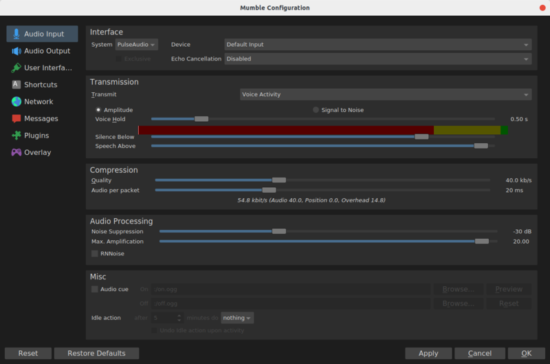 Mumble Open Source Voice Chat application