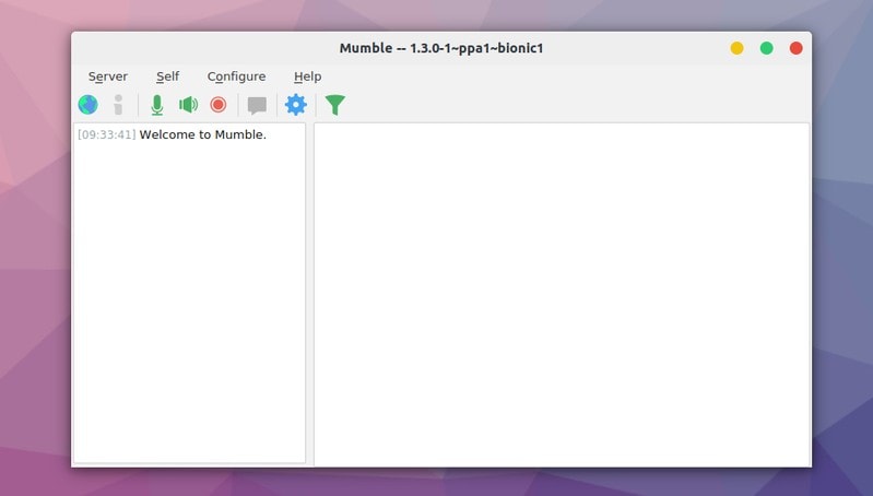 Mumble 1.30 Interface