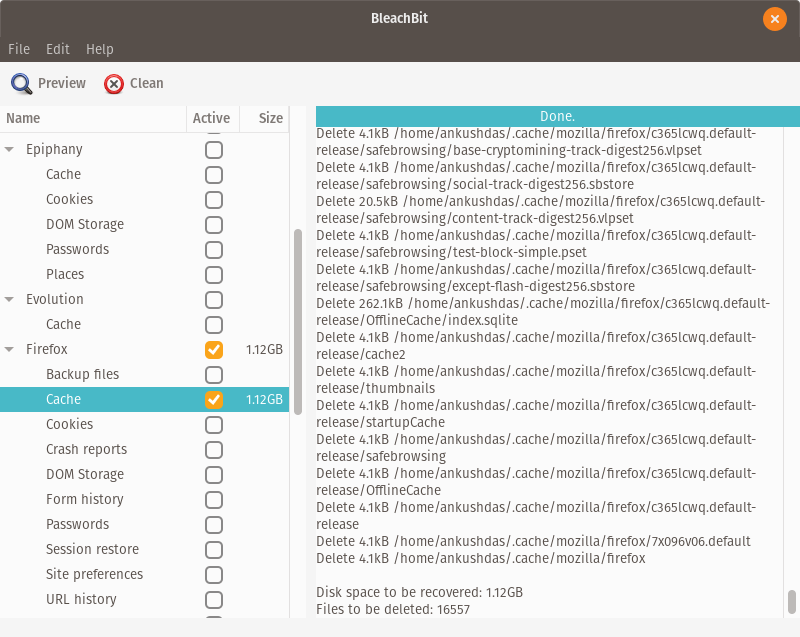 Bleachbit Preview