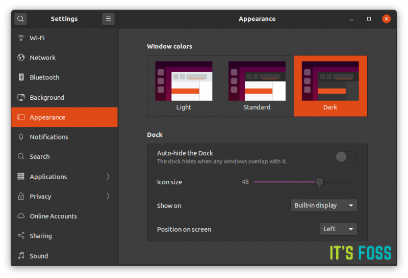 Default Theme Variants in Ubuntu 20.04