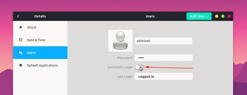 Disable Automatic Login Ubuntu