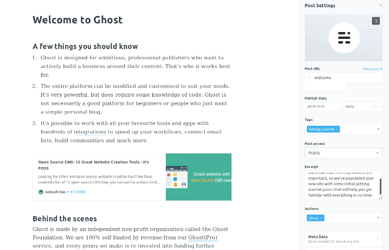 Ghost Editor Screenshot
