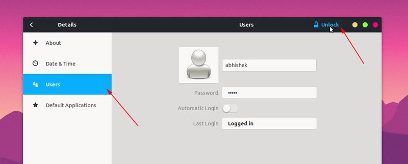 Ubuntu User Settings 1