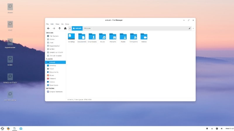 File Explorer Zorin Os 15 Lite