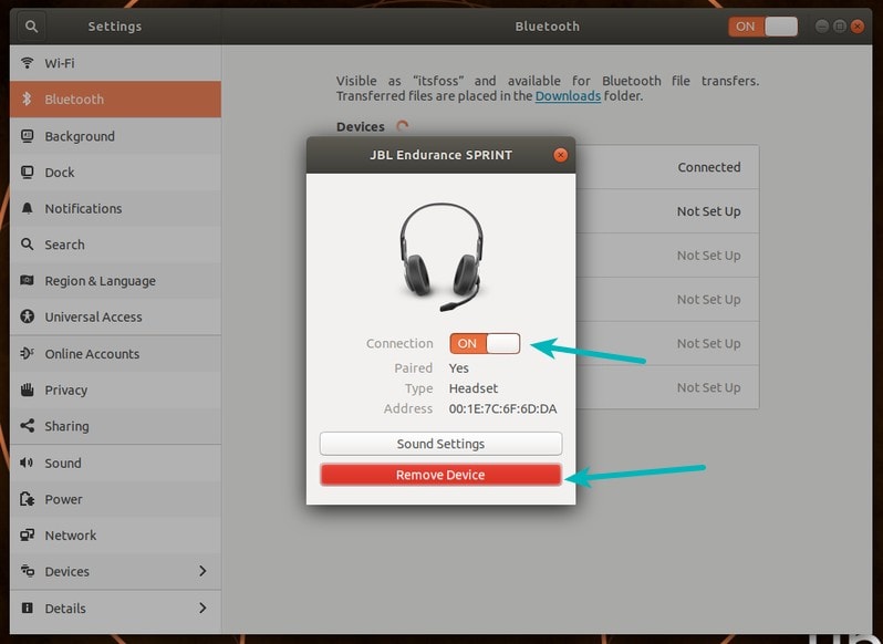 Bluetooth Settings Ubuntu 2