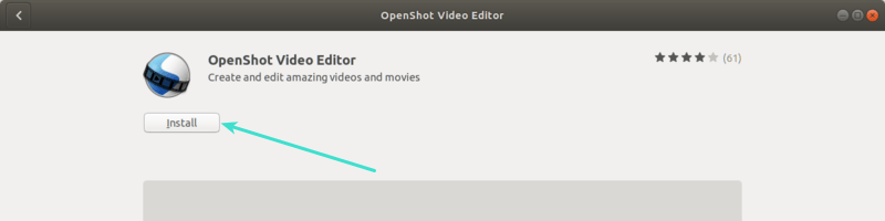 Openshot Ubuntu Software Center