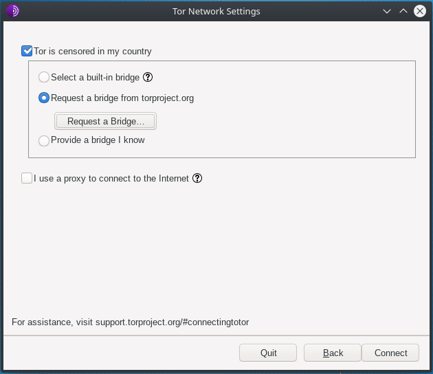 Tor Network Settings