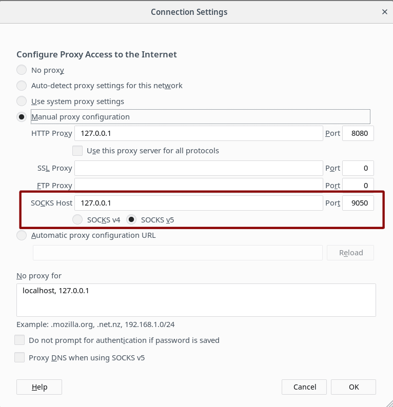 Tor Settings