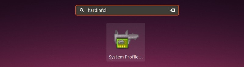 Hardinfo in Gnome Menu