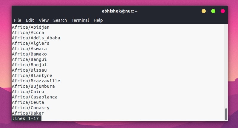 Timezones In Ubuntu