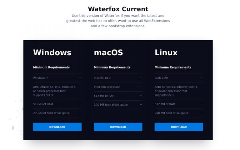Waterfox Current G5.1.10 instaling