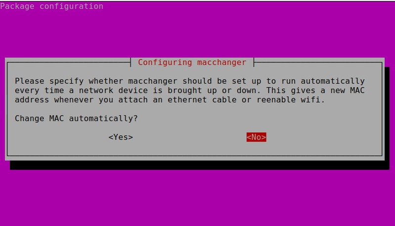 Configuring Macchanger