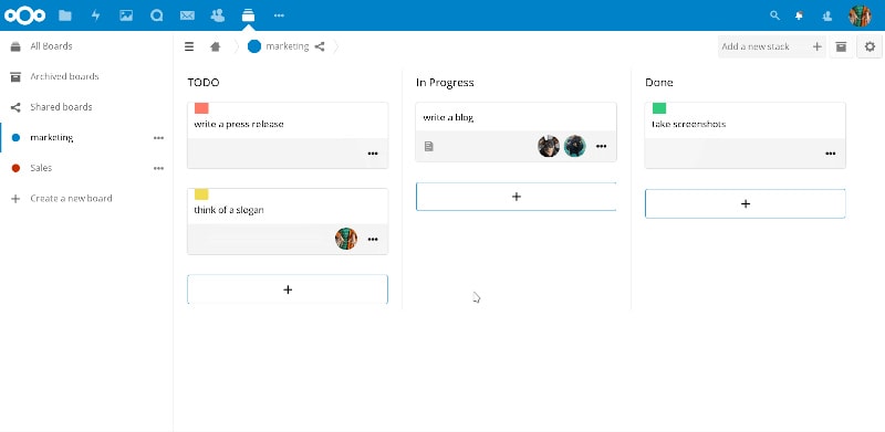 Nextcloud Kanban Project Management App