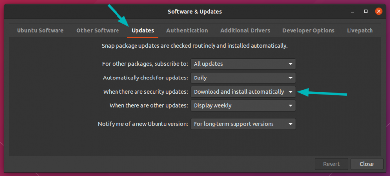 Tweak the Auto Updates feature in Ubuntu using the Updates tab in Software & Updates application